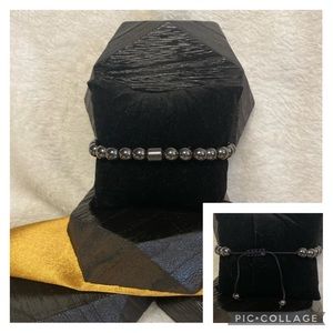 New Men/Women Natural Stone Beads Adjustable Drawstring Bracelet. Unisex